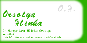 orsolya hlinka business card